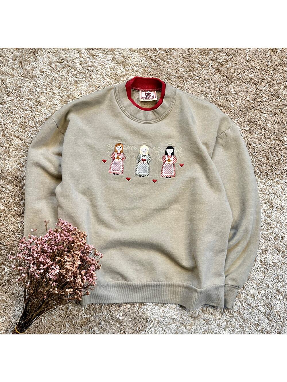 Vintage Top Stitch by Morning Sun Angel Sweatshirt Made In USA Women’s  Size L